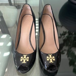 Tory Burch Open Toe Wedge